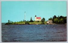Copper Harbor Light House Lake Superior MI C1950 Postcard G23 picture