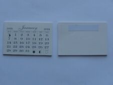 2024 MINI MONTHLY TEAR OFF QUALITY PEEL & STICK CALENDAR PAD BACK CARD STOCK picture