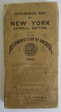 1907 Automobile Club of America NEW YORK, CATSKILL SECTION Map, Linen Backed picture