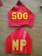 2 Vintage Military Armbands Military Police, Special Operations Group MP SOG... picture