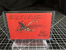 Antique 1910s Austria Krampus Devil Broomstick Christmas Unused  LWKW Postcard picture