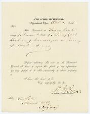 Toms River New Jersey 1846 Signed Letter William Brown Asst. Postmaster General picture