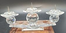SWAROVSKI CRYSTAL CANDLE HOLDER - TRIPLE PINS STYLE picture