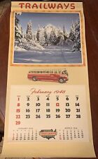 Trailways Bus System 1948 Calendar Forests- picture