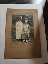 1900s B Dawson African American Women Dressed Up Cabinet Card Photo picture