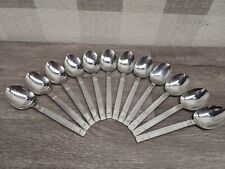 12 Vintage ABCO UNITED Airlines First Class Stainless Steel Dinner Spoons 6” ✅️ picture