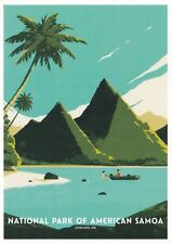 American Samoa National Park American Samoa Poster Art Postcard picture