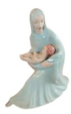 Etherial Vintage Mary & Baby Jesus Ceramic Figurine By Holland Mold Hand Painted picture