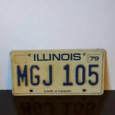Vintage Illinois License Plate 1979 Land of Lincoln MGJ105 Collectible Souvenir picture