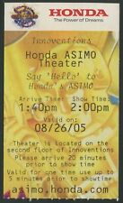 Disneyland - SHOW TICKET, Say 'Hello' to Honda's ASIMO, August 26, 2005 picture