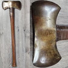Vintage Sager Chemical Axe Double Bit 1945 Wood Handle picture