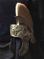 Authentic Replica 18 Guage Brass Medieval Cavalry Roman Helmet picture