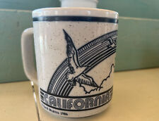 Vintage 1986 Karol Western California Boat And Birds Scene Coffee Cup Mug picture