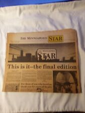 Vintage Last Edition of the Minneapolis Star Newspaper 1982 W/Rare Adv. Kit picture
