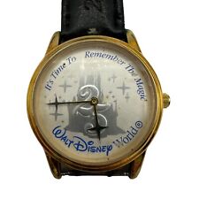 Vintage Kodak Walt Disney World 25th Anniversary Wristwatch Black Leather picture