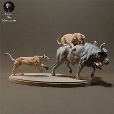 breyer model horse animal Lion Hunt Set 3 Resin ready to paint Traditional Scale picture