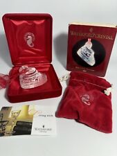Waterford Crystal Baby’s 1st Christmas 2002 Baby Shoe Ornament with box READ picture