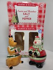 2007 Harry & David Santa And Reindeer Salt and Pepper Shakers in Original Box picture