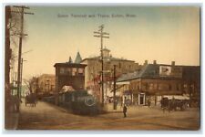 c1910's Salem Terminal And Trains Salem Massachusetts MA Antique Postcard picture