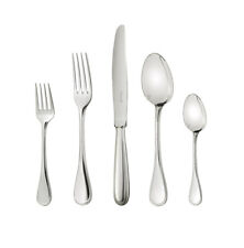 CHRISTOFLE PERLES 2 STAINLESS  5-PC PLACE SETTING #2405185 BRAND NIB SAVE$ F/SH picture