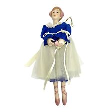 Vtg MCM MAID BALLERINA Fairy Porcelain Tulle Skirt Ornament Doll Figurine TAIWAN picture