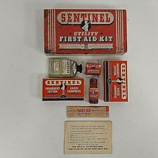 Sentinel Utility First Aid Kit Complete Air Raid Card Post WWII 1950s Vintage US picture