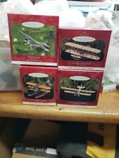 Hallmark Keepsake Collectors Series Airplane Ornament Lot Of 4 New picture