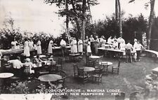 RPPC The Cook-out Grove Wawona Lodge West Swanzey, New Hampshire  PM 1954 picture