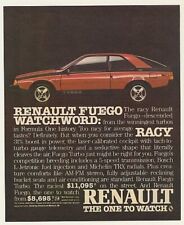 1984 Renault Fuego Turbo Racy The One To Watch Ad picture