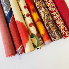 Bundle #104 Sun Vintage Silk Fabric Scraps Japanese Kimono Fabric Bag picture