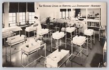 Postcard RPPC Photo Illinois Chicago Hospital Nursery Dispensary Newborn Babies picture