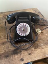 Vintage Black French Bakelite 1960s Paris Dial Telephone. picture