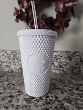 Starbucks May 2024 Bling Double Wall Plastic Cold Cup Tumbler 16 oz White NWT picture