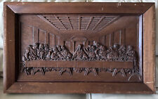 Rare VIntage Gustave Frederick G Behm Wood Carving Resin Replica The Last Supper picture