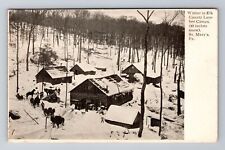 St. Mary's, PA-Pennsylvania, Winter in Elk County Lumber Camps, Vintage Postcard picture
