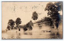 1907 Cliffs Near Peru Indiana IN RPPC Photo Postcard picture