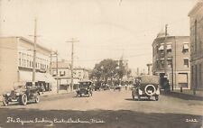 The Square Looking East Dedham Massachusetts MA Old Cars c1915 Real Photo RPPC picture