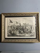Antique Football 1878 Harpers Weekly,Framed, Plus Referring News Article, 18x14. picture