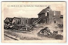 1917 Postcard A I 18th St. & D Ave. Tornado March 11th New Castle IN picture