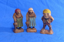 Vintage Carved Figures Old Man and  2 Old Women Painted picture