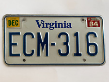 1984 Virginia License Plate Natural Sticker picture