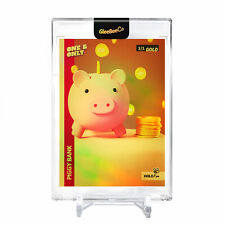 PIGGY BANK Art Card 2023 GleeBeeCo Holo Fun Childhood Classic #PGCH *GOLD* 1/1 picture