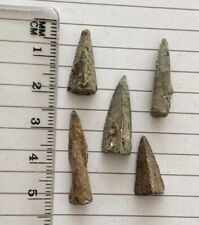 5 X ANCIENT GREEK. BRONZE ARROWHEADS DATING TO CIRCA 500 B.C. picture