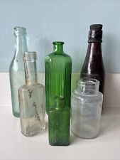 Vintage Glass Job Lot Collection 6 x medicine/beverage picture