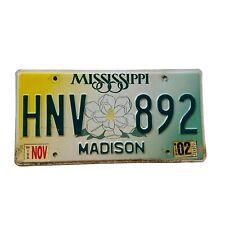 OLD ANTIQUE VINTAGE MISSISSIPPI LICENSE PLATE CAR TAG 2002 MADISON COUNTY  picture