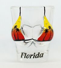 Florida Palm Sunset Bikini Bust 3D Shot Glass picture