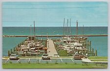 Cruisers at Marina Little Traverse Bay Petoskey Michigan MI 1970s Postcard Boats picture