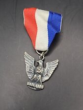 Eagle Scout Award Medal Pin With Red White Blue Ribbon Sash (READ) picture