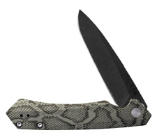 Case xx Knife Shot Show Kinzua 64636 OD Snake Skin Aluminum S35VN Pocket Knives picture