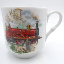 Schumann Bavaria Coffee Mug Red Locomotive Train France 1861 Arzberg Germany VTG picture